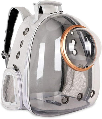 Grey Transparent Pet Space Capsule Backpack for Small Pets