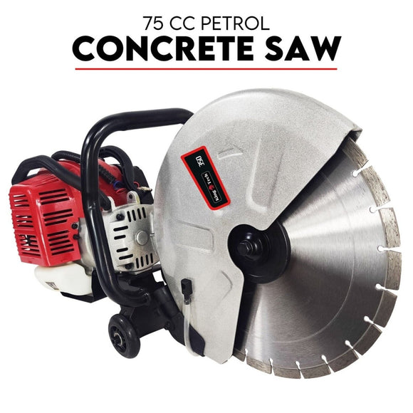 Petrol Demolition Saw 75CC Concrete Cut Off Wet Demo Road Cutter Brick 350MM - RnR Galore