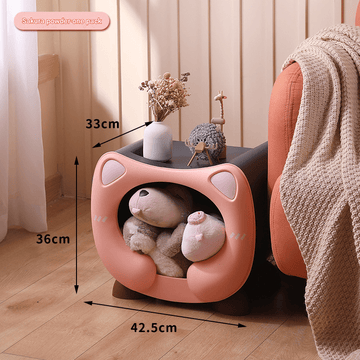 Pink Cute Cat - Themed Stackable Storage Bin - Multi - purpose Pet Bed & Toy Organizer - RnR Galore
