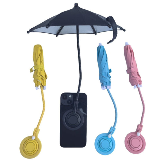 Pink Magnetic Phone Umbrella Sun Shade - Clear Outdoor Screen Visor, Anti - Glare Mini Parasol for iPhone - RnR Galore
