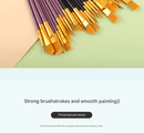 Pink Versatile 10 - Piece Artist Paint Brush Set (10 Sets Included) - for Acrylic, Oil, Watercolor & Gouache Painting - RnR Galore