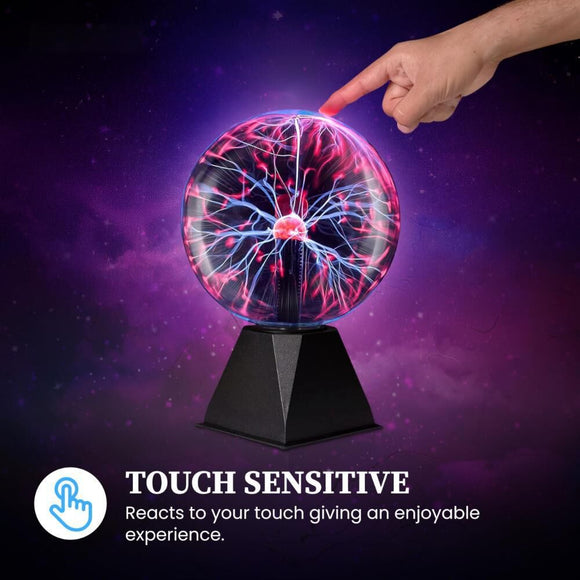 Plasma Ball Lamp - Touch & Sound Sensitive USB - Powered Globe for Decor, Parties & STEM Learning (6 Inch) | Other sizes Available in Store - RnR Galore