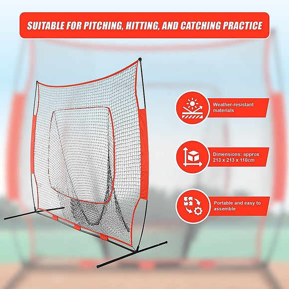 Portable Baseball Training Net Stand Softball Practice Sports Tennis - RnR Galore