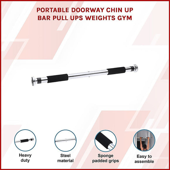 Portable Doorway Chin Up Bar – Pull Up & Upper Body Training Home Gym - RnR Galore