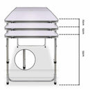 Portable Folding Picnic Camping Set BBQ Party Aluminium Table 4 Foldable Chairs - RnR Galore