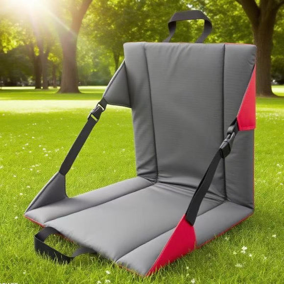 Portable Folding Stadium Seat Cushion with Back Support Lightweight Outdoor Chair for Camping Concerts Hiking Beach Bleachers Army Green - RnR Galore