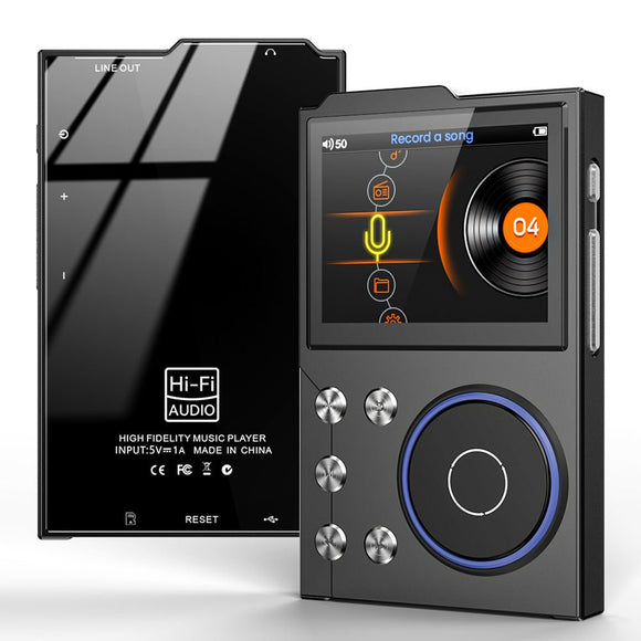 Portable Hi - Res Digital Audio Player - DSD, Dual DAC, Bluetooth 5.0, Expandable Storage(BLACK 16GB + 16GB) - RnR Galore