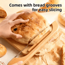 Portable Magnetic Bread Slicing Set: Serrated Toast Knife with Integrated Wooden Cutting Board - RnR Galore