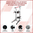 Power Tower Pull Up Weight Bench Dip Multi Station Chin Up Home Gym Equipment - RnR Galore