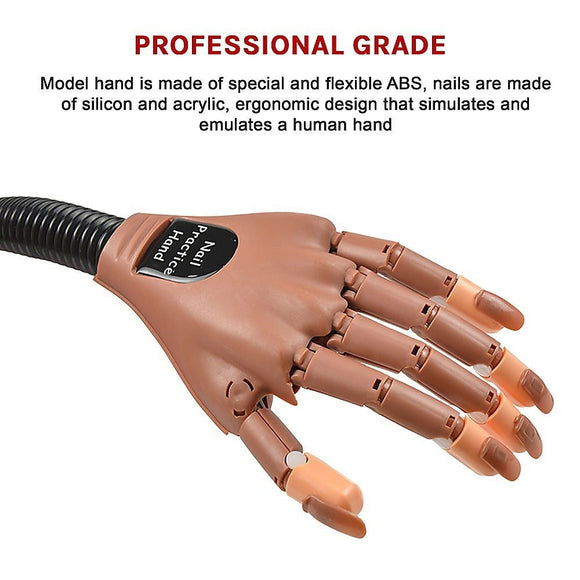 Practice Hand Model for Nail Art Training and Display Manicure with false nails - RnR Galore