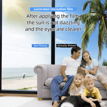 Premium 6 - Layer Dark Grey Window Film for Home/Office – Reflective One - Way Privacy, 50cm x 2m One Roll, UPF 50+ UV Block,With Full Install Tools - RnR Galore