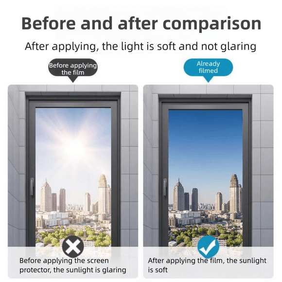 Premium 6 - Layer Sliver Window Film for Home/Office – Reflective One - Way Privacy, 50cm x 2m One Roll, UPF 50+ UV Block,With Full Install Tools - RnR Galore
