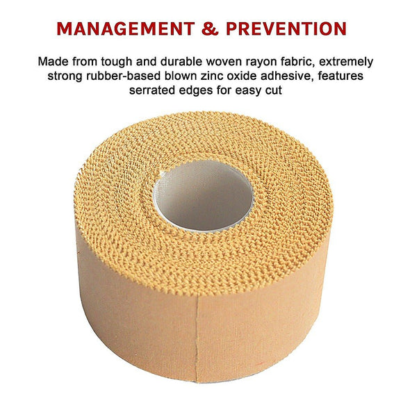 Premium Rigid Sports Strapping Tape - 3 Rolls of 38mm X 13.7M - RnR Galore