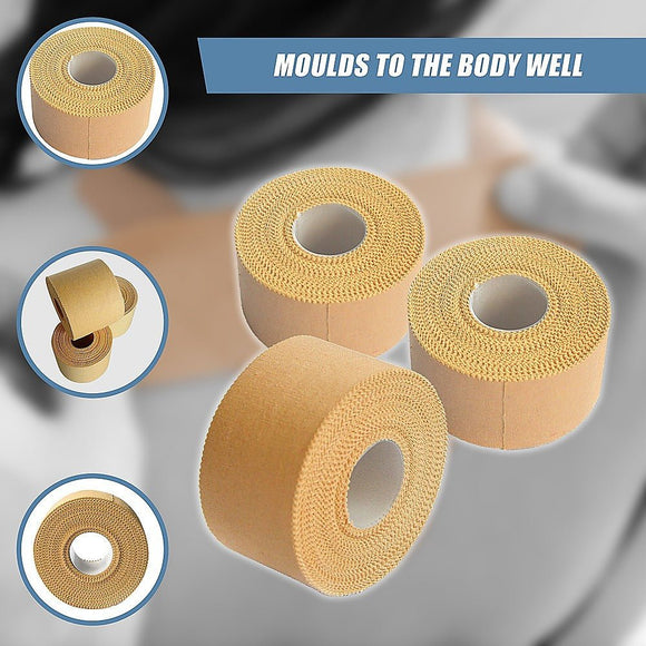 Premium Rigid Sports Strapping Tape - 3 Rolls of 38mm X 13.7M - RnR Galore