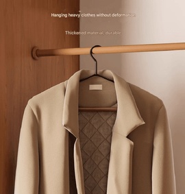 Premium Solid Wood Clothes Hangers Set of 6 - Wide Shoulder Non - Slip Suit Hangers - RnR Galore