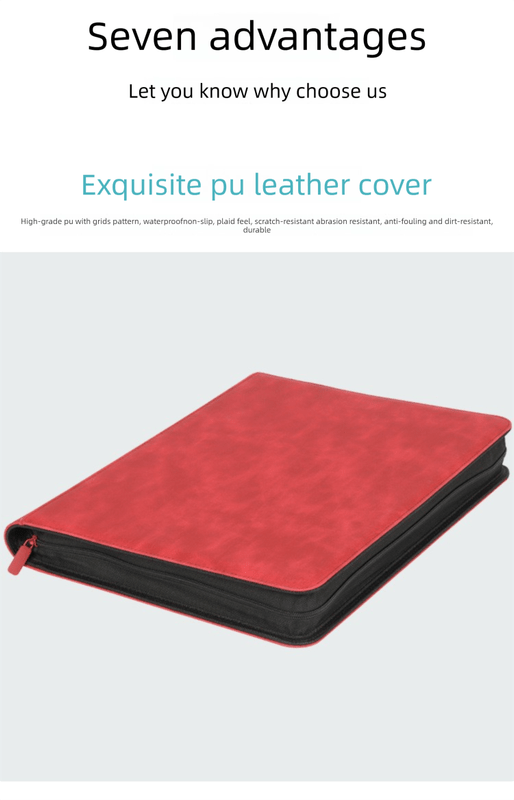 Premium Toploader Binder 9 Pocket 216 Capacity Trading Card Album Zippered PU Leather Storage Holder for Sports TCG & AFL Cards Black - RnR Galore