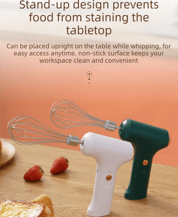 Professional 3 - Speed Electric Handheld Egg Whisk and Cream Whipper Set J - 9 Green Dual - Head Automatic Mixer with Egg Separator - RnR Galore