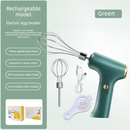 Professional 3 - Speed Electric Handheld Egg Whisk and Cream Whipper Set J - 9 Green Dual - Head Automatic Mixer with Egg Separator - RnR Galore