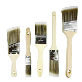 Professional 5 - Piece Paint Brush Set - Includes Angled & Flat Brushes for a Perfect Finish on Walls & Trim - RnR Galore