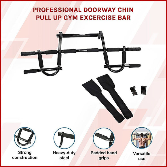 Professional Doorway Pull Up Bar – Chin Up Gym Exercise Bar for Home Workouts - RnR Galore