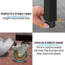 Proflex Premium Outdoor Table Tennis Table, with 4 Player Ping Pong Paddle and Pingpong Ball Pack - RnR Galore