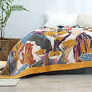 Pure Cotton Multi - Layer Gauze Blanket(Classic B, 240 cm x 240 cm) - Lightweight, Ultra - Breathable, and Moisture - Wicking Summer Quilt for Hot Sleepers - RnR Galore