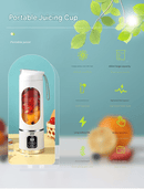 Purple 7.4V Portable Blender Smoothie Maker 450ml Wireless Rechargeable Juicer Cup with 12 - Blade Stainless Steel Cutter, LED Digital Display, USB Charging Personal Blender for Travel Gym Office Home - RnR Galore