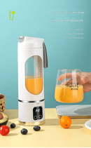 Purple 7.4V Portable Blender Smoothie Maker 450ml Wireless Rechargeable Juicer Cup with 12 - Blade Stainless Steel Cutter, LED Digital Display, USB Charging Personal Blender for Travel Gym Office Home - RnR Galore