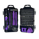 Purple and Black Professional 115 - in - 1 Precision Screwdriver Set - Magnetic Repair Tool Kit for PC, Laptop, Phone & Electronics - RnR Galore