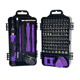 Purple and Black Professional 115 - in - 1 Precision Screwdriver Set - Magnetic Repair Tool Kit for PC, Laptop, Phone & Electronics - RnR Galore