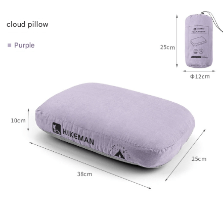Purple Ergonomic Memory Foam Travel Pillow for Neck Support - Portable & Compact for Camping, Flights, and Napping - RnR Galore