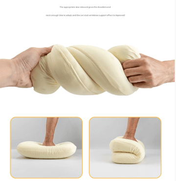 Purple Ergonomic Memory Foam Travel Pillow for Neck Support - Portable & Compact for Camping, Flights, and Napping - RnR Galore