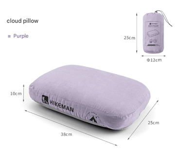 Purple Reversible Memory Foam Travel Pillow - All - Season Comfort Neck Support for Deep Sleep & Portability - RnR Galore
