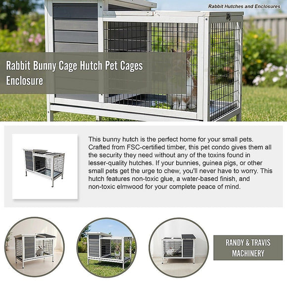 Rabbit Bunny Cage Hutch Pet Cages Enclosure - RnR Galore