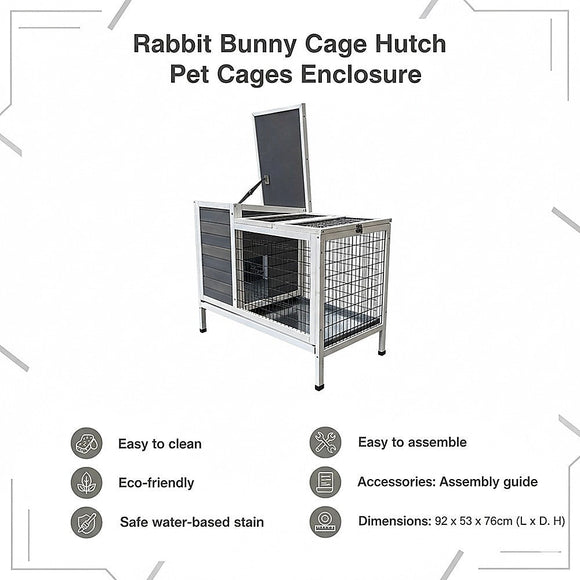 Rabbit Bunny Cage Hutch Pet Cages Enclosure - RnR Galore