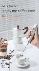 Rechargeable 3 - in - 1 Milk Frother Set with Metal Stand - Handheld Electric Whisk, Egg Beater & Mixing Hook - 3 Speed Foam Maker for Coffee, Lattes & Baking (Black) - RnR Galore
