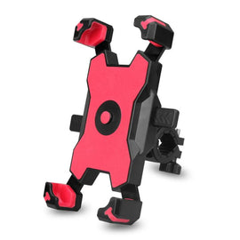 Red and Black Secure Grip Bike Phone Mount - Adjustable 360 Rotation Bicycle Handlebar Holder, Universal Cradle for MTB & Road Cycling - RnR Galore