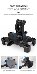 Red and Black Secure Grip Bike Phone Mount - Adjustable 360 Rotation Bicycle Handlebar Holder, Universal Cradle for MTB & Road Cycling - RnR Galore