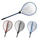 Red High Strength Large Landing Net - Fishing Net with Long Foldable Handle and Soft Rubber Netting, Dip Net for Fishing, Ideal for Boat, Pier, River Angling - RnR Galore