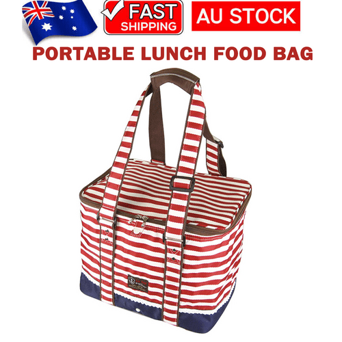 Red Insulated Picnic Bag Thermal Cooler Portable Lunch Food Tote Carry Storage Bag - RnR Galore