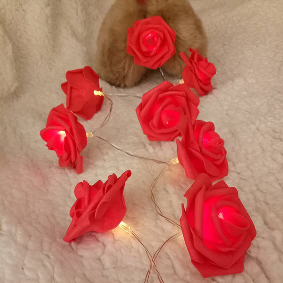 Red Rose battery string fairy light - party night light wedding decoration - RnR Galore