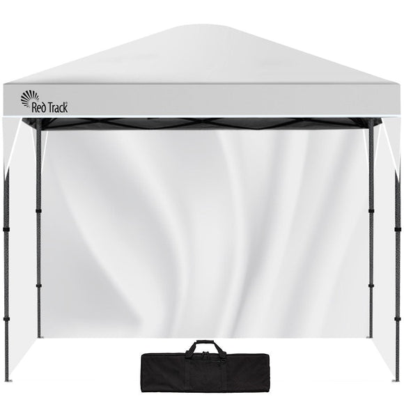 RED TRACK 3.6x2.2m Ultra Compact Folding Gazebo, Walls, Carry bag, Portable Outdoor Popup Marquee for Camping Beach, White - RnR Galore