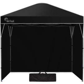 RED TRACK 3x3m Ultra Compact Folding Gazebo, Walls, Carry bag, Portable Outdoor Popup Marquee for Camping Beach, Black - RnR Galore