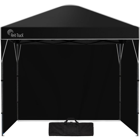 RED TRACK 3x3m Ultra Compact Folding Gazebo, Walls, Carry bag, Portable Outdoor Popup Marquee for Camping Beach, Black - RnR Galore