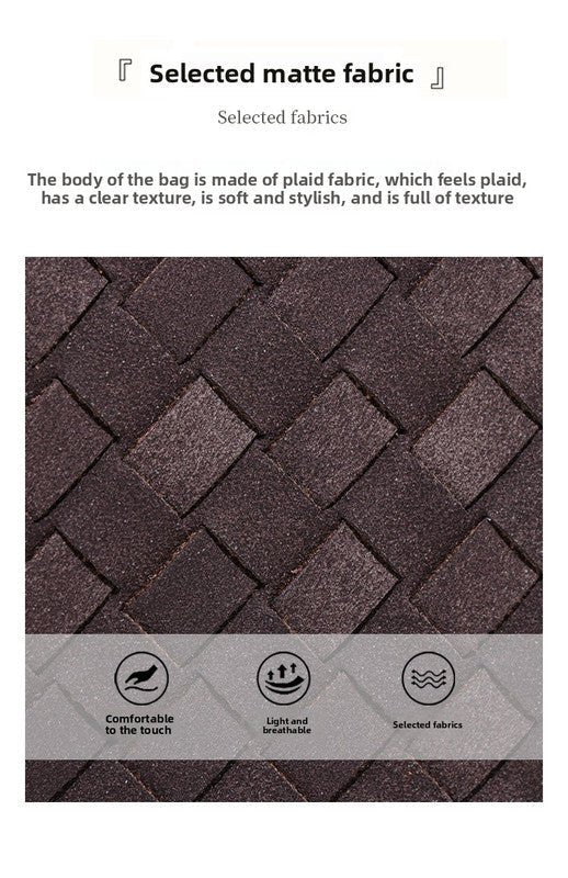 Retro Woven Baguette Handbag for Women Suede Texture PU Leather Shoulder Crossbody Bag Elegant Evening Clutch Khaki - RnR Galore