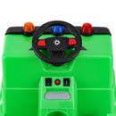 Rigo Kids Ride On Car Garbage Truck Police Light 12V Electric Toys Cars Green - RnR Galore