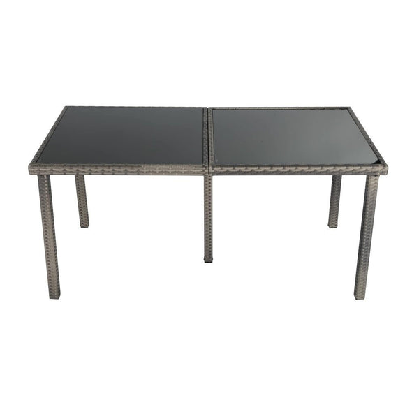 Rural Style Outdoor Grey Wicker 6 Seater Dining Set - RnR Galore