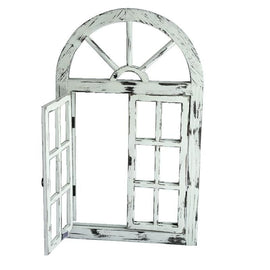 Rustic White Scarlett Window Mirror - RnR Galore