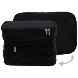 S Black Durable & Expandable Travel Packing Cube - Tear - Resistant & Water - Repellent Clothing Organizer with Double Zippers - RnR Galore