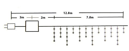 Samland 200 LED Memory Icicle Christmas Rope Light in White - RnR Galore